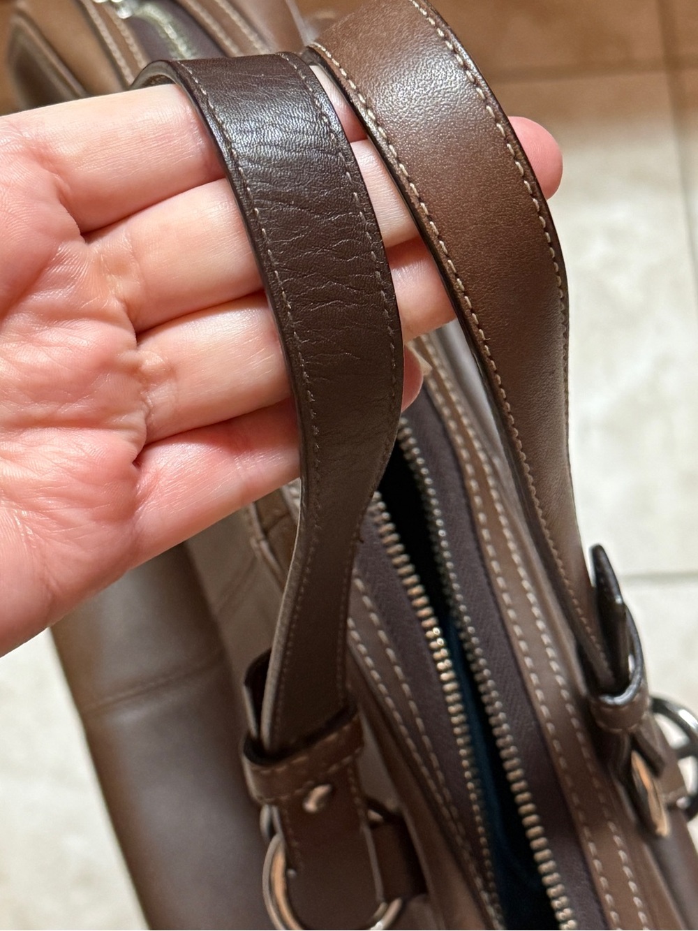 Coach Brown Leather Soho Hamptons Satchel Shoulder Bag/Weekender Bag F14017 - Picture 9 of 9